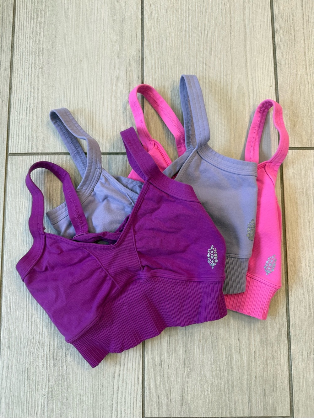 Free People Good Karma Sports Bras - Purple, Lavender & Hot Pink